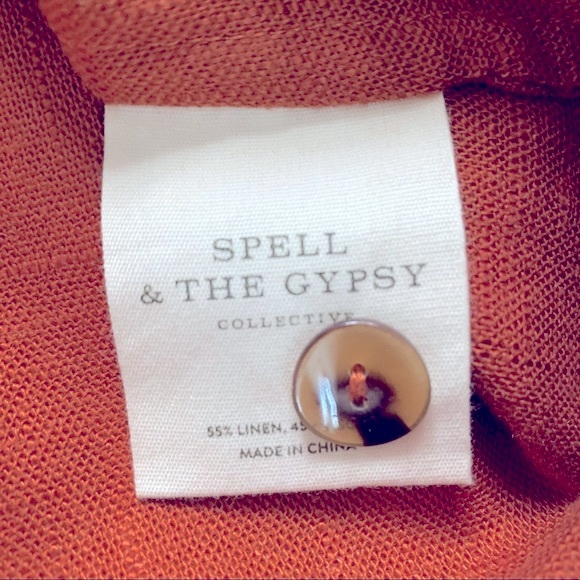 NWT Spell & the Gypsy Rani Mini Dress Rust Linen S - Picture 10 of 14